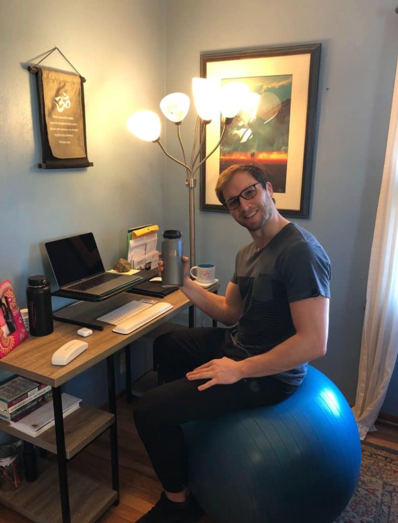 Corey's home office set up