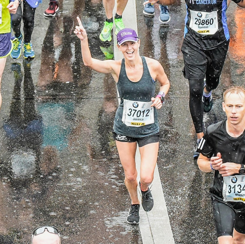 Jessica Shields running a marathon