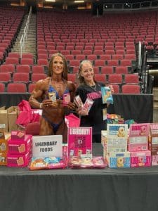 Brand Ambassador at fitness expo for protein brand.